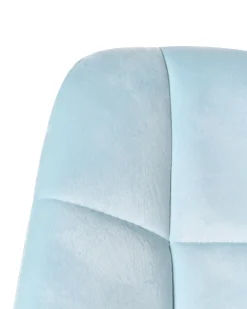 Sedia da scrivania LABELLE Velluto Azzurro