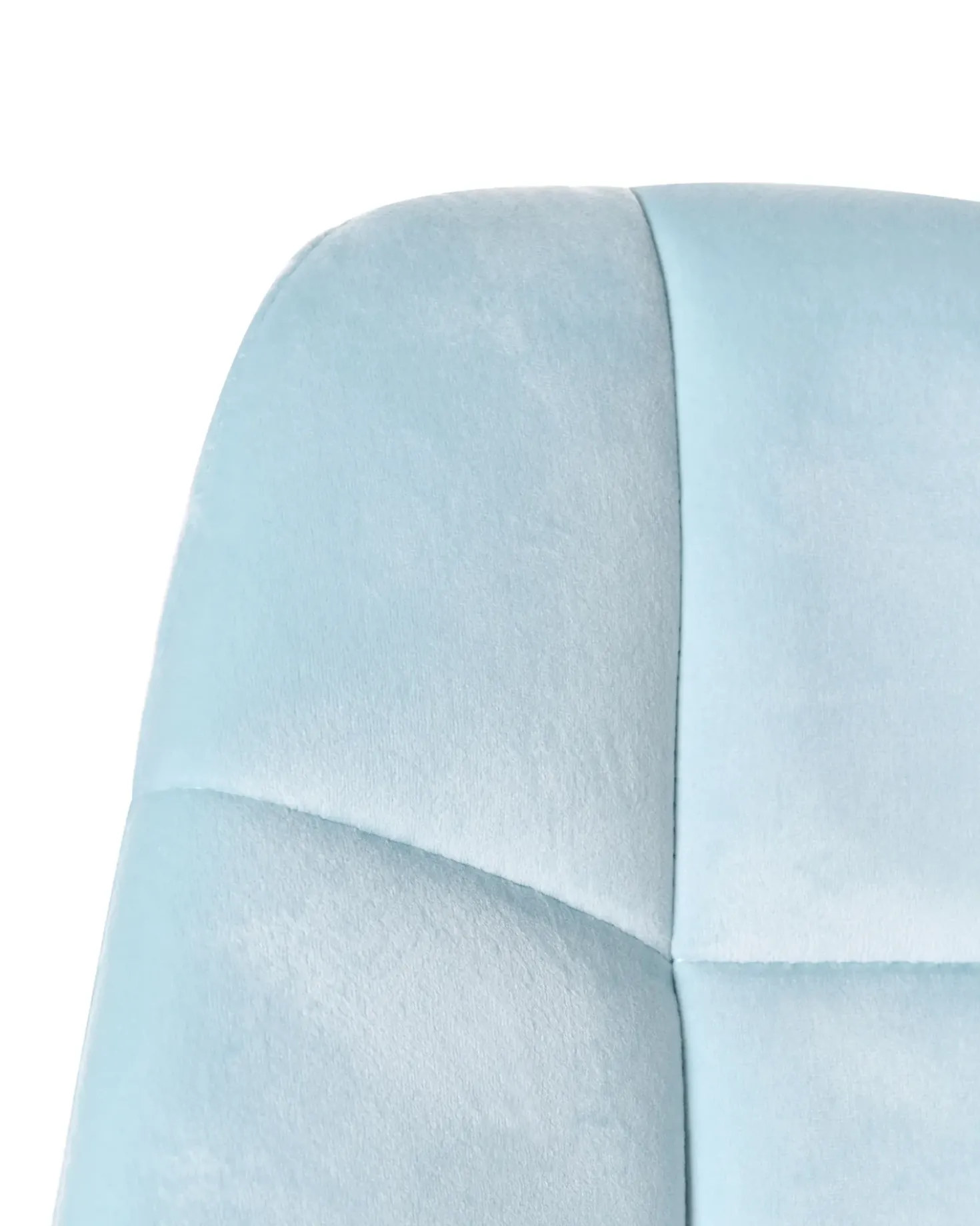 Sedia da scrivania LABELLE Velluto Azzurro