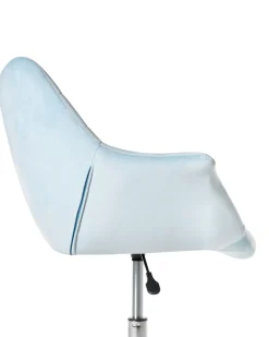 Sedia da scrivania LABELLE Velluto Azzurro