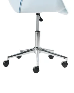Sedia da scrivania LABELLE Velluto Azzurro