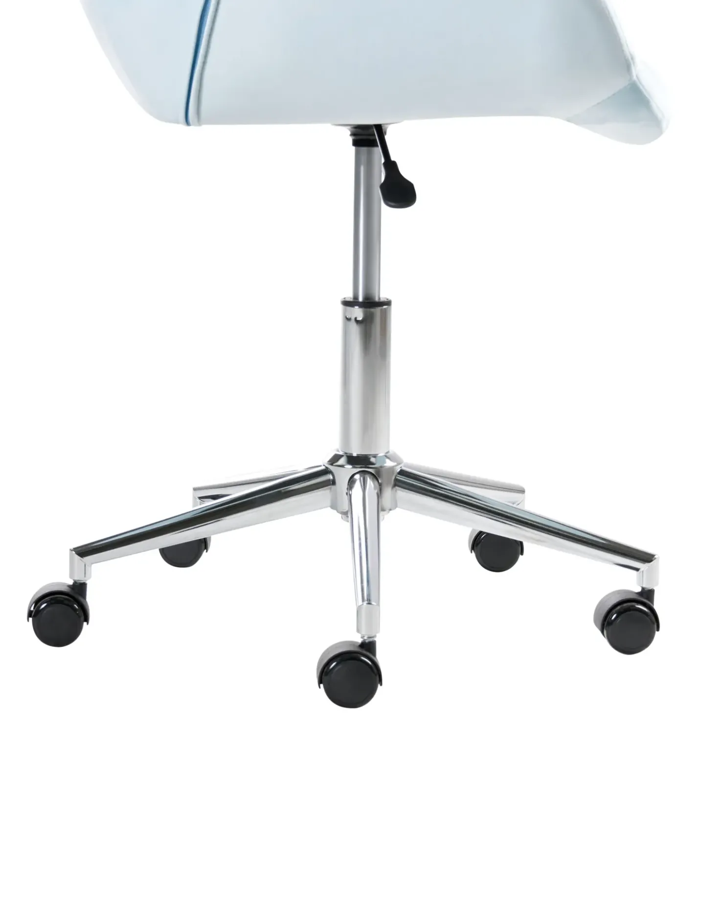 Sedia da scrivania LABELLE Velluto Azzurro