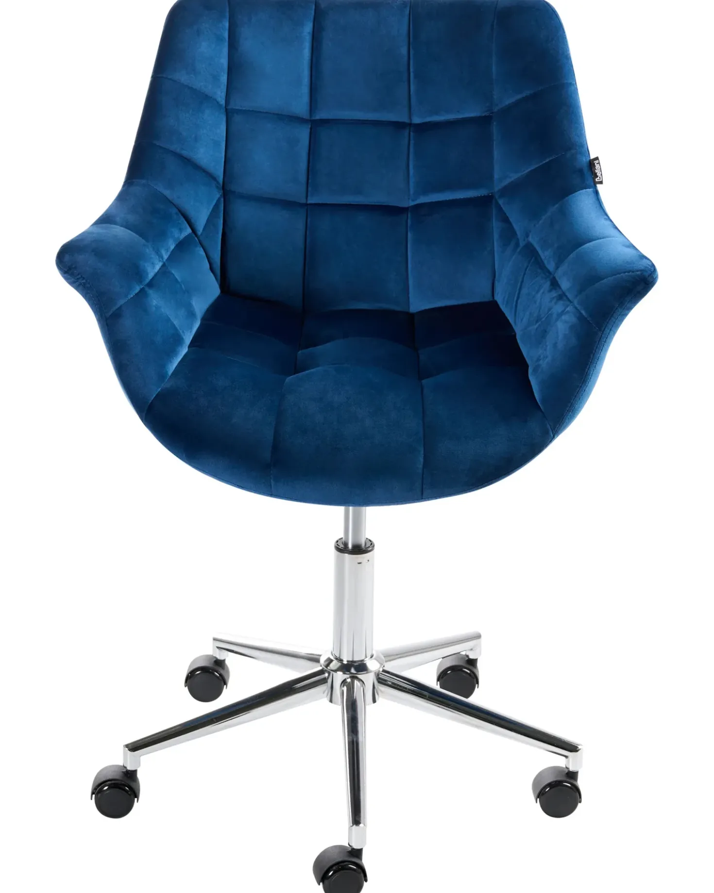 Sedia da scrivania LABELLE Velluto Blu marino