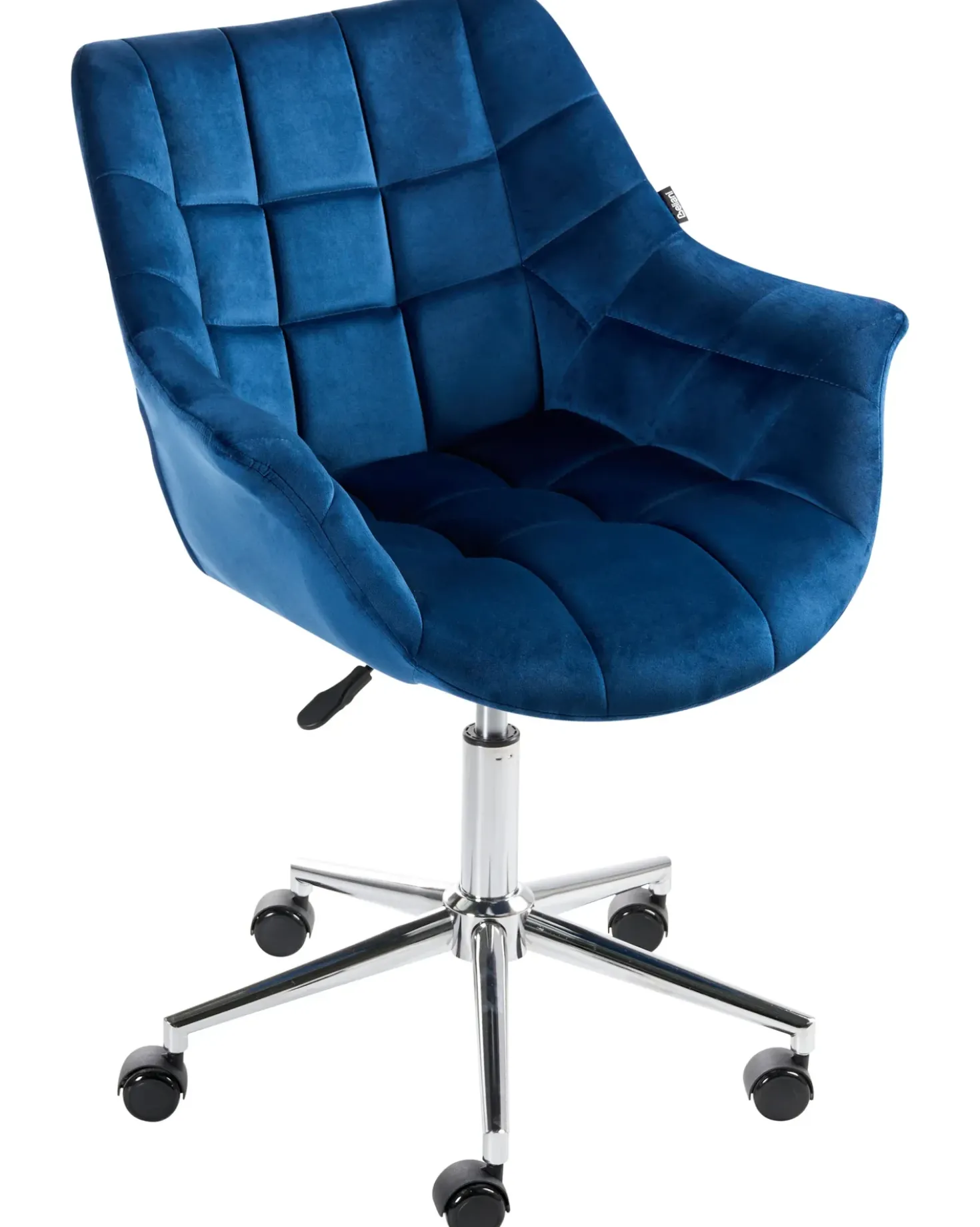 Sedia da scrivania LABELLE Velluto Blu marino