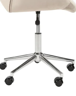 Sedia da scrivania LABELLE Velluto Beige