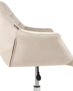 Sedia da scrivania LABELLE Velluto Beige