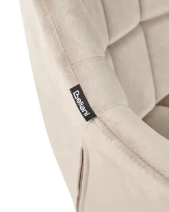 Sedia da scrivania LABELLE Velluto Beige
