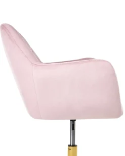 Sedia da scrivania LELORIA Velluto Rosa pastello