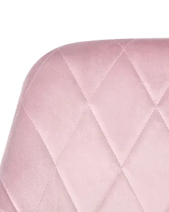 Sedia da scrivania LELORIA Velluto Rosa pastello