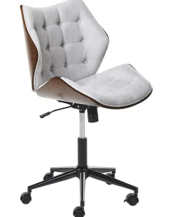 Sedia da scrivania LOMPOC Lino sintetico Grigio