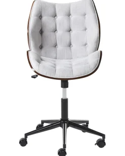 Sedia da scrivania LOMPOC Lino sintetico Grigio