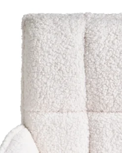 Sedia da scrivania MANULU Bouclé Bianco