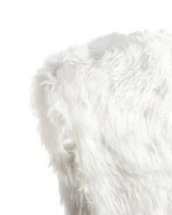 Sedia da scrivania MARGATE Finta pelliccia Bianco