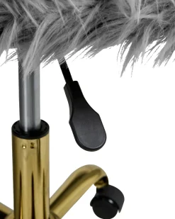 Sedia da scrivania MARGATE Finta pelliccia Grigio