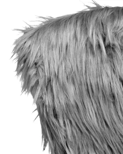 Sedia da scrivania MARGATE Finta pelliccia Grigio