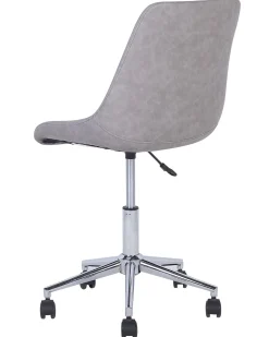 Sedia da scrivania MARIBEL Pelle sintetica Grigio chiaro