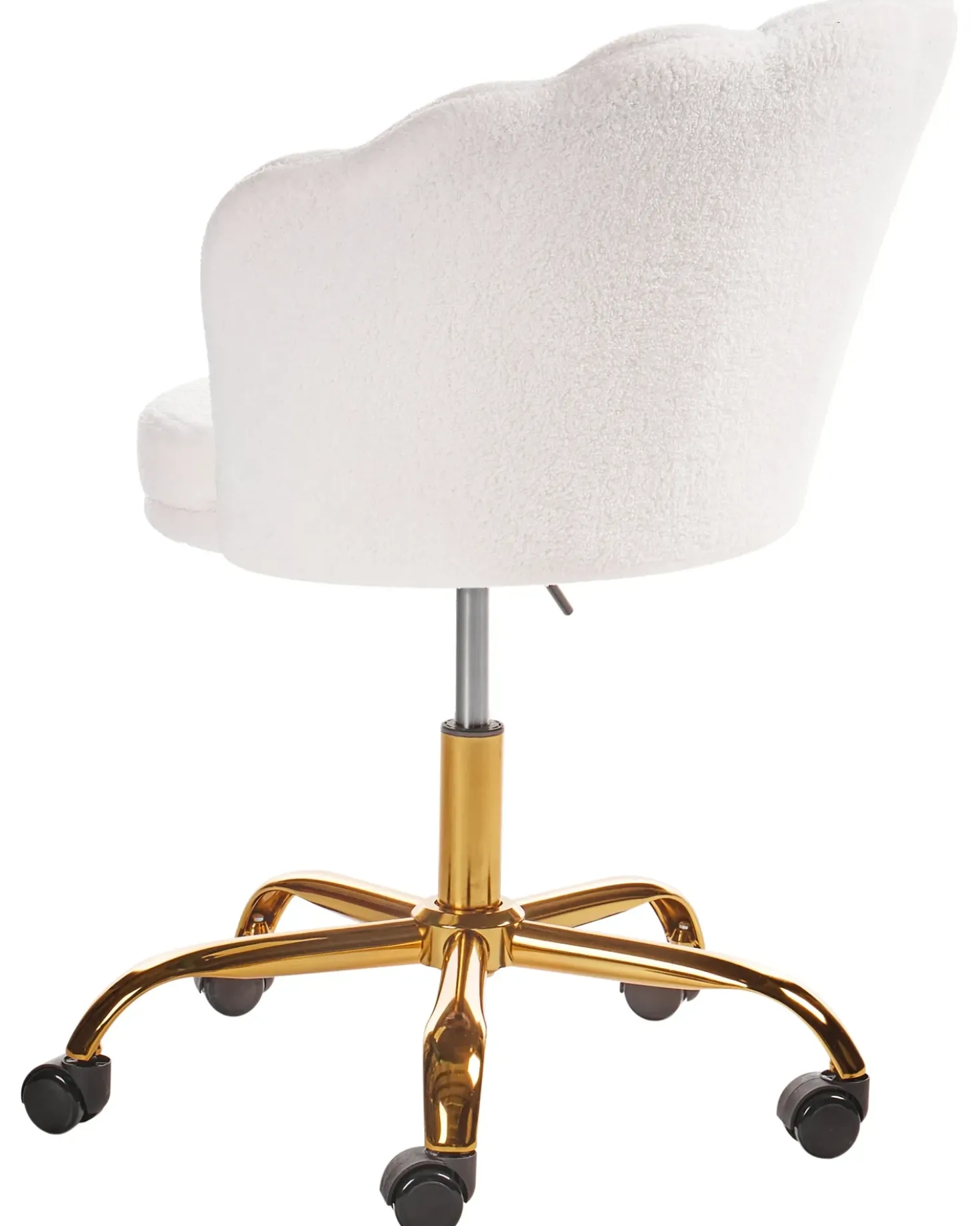 Sedia da scrivania MONTICELLO Bouclé Bianco
