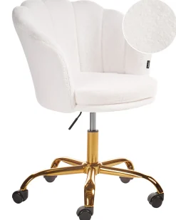 Sedia da scrivania MONTICELLO Bouclé Bianco
