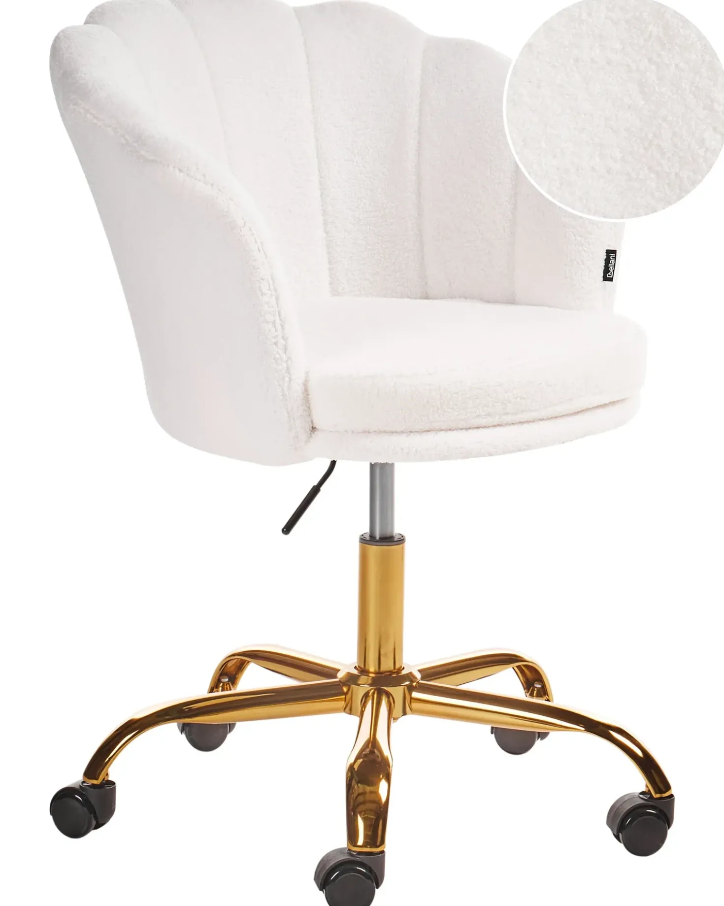Sedia da scrivania MONTICELLO Bouclé Bianco