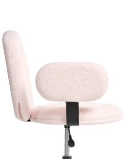 Sedia da scrivania MORAGA Bouclé Rosa pastello