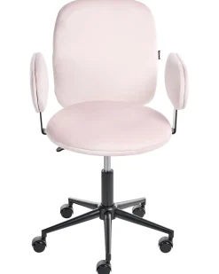 Sedia da scrivania MORAGA Velluto Rosa pastello