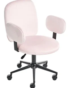 Sedia da scrivania MORAGA Velluto Rosa pastello