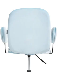 Sedia da scrivania MORAGA Velluto Azzurro