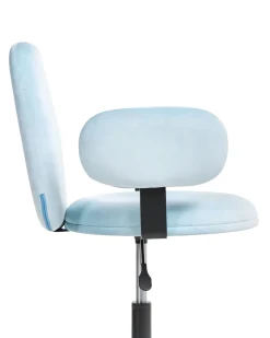 Sedia da scrivania MORAGA Velluto Azzurro