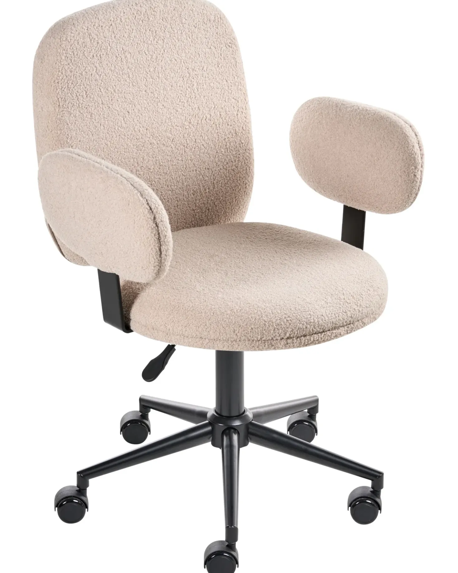 Sedia da scrivania MORAGA Bouclé Beige