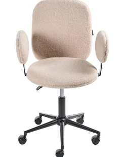 Sedia da scrivania MORAGA Bouclé Beige