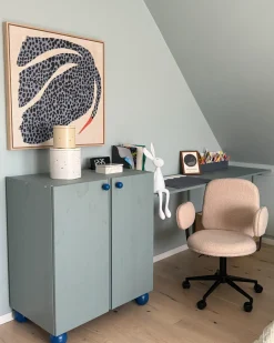 Sedia da scrivania MORAGA Bouclé Beige