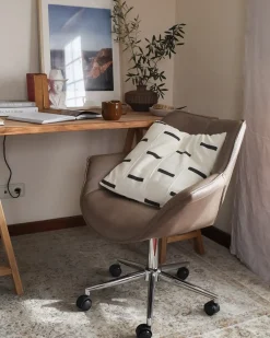 Sedia da scrivania NEWDALE Pelle sintetica Marrone chiaro