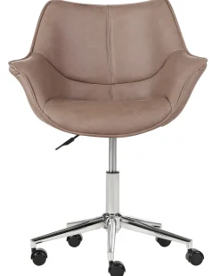 Sedia da scrivania NEWDALE Pelle sintetica Marrone chiaro