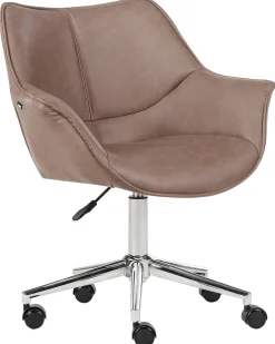 Sedia da scrivania NEWDALE Pelle sintetica Marrone chiaro