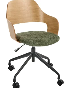 Sedia da scrivania NOVATO Lino sintetico Verde