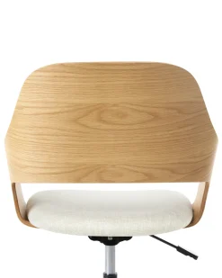 Sedia da scrivania NOVATO Lino sintetico Beige chiaro
