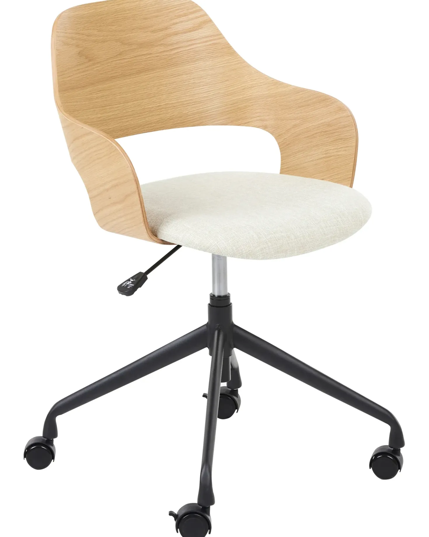 Sedia da scrivania NOVATO Lino sintetico Beige chiaro