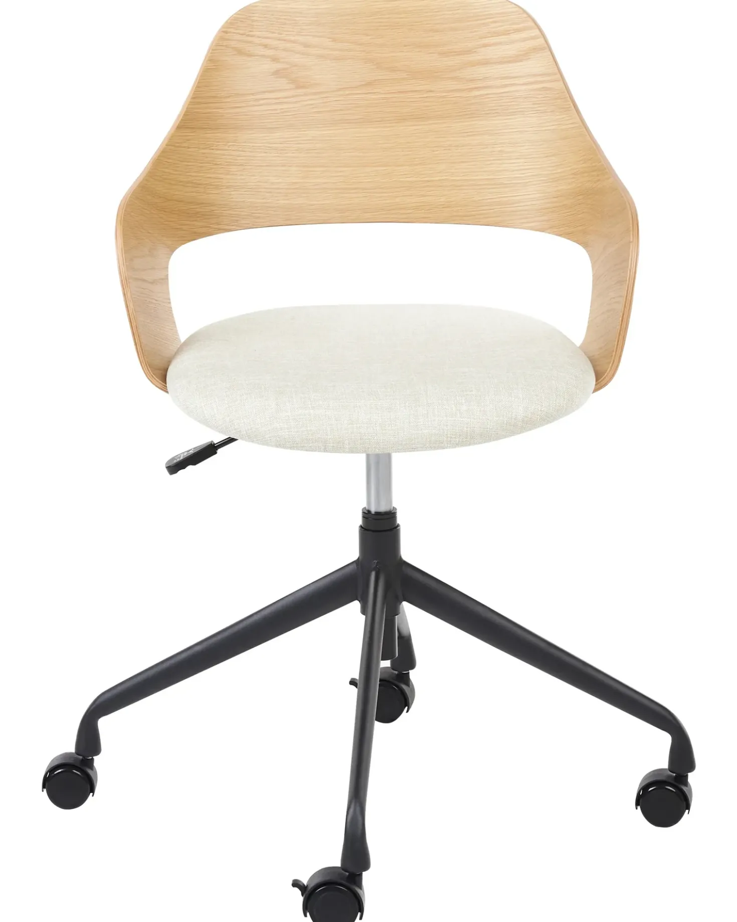 Sedia da scrivania NOVATO Lino sintetico Beige chiaro