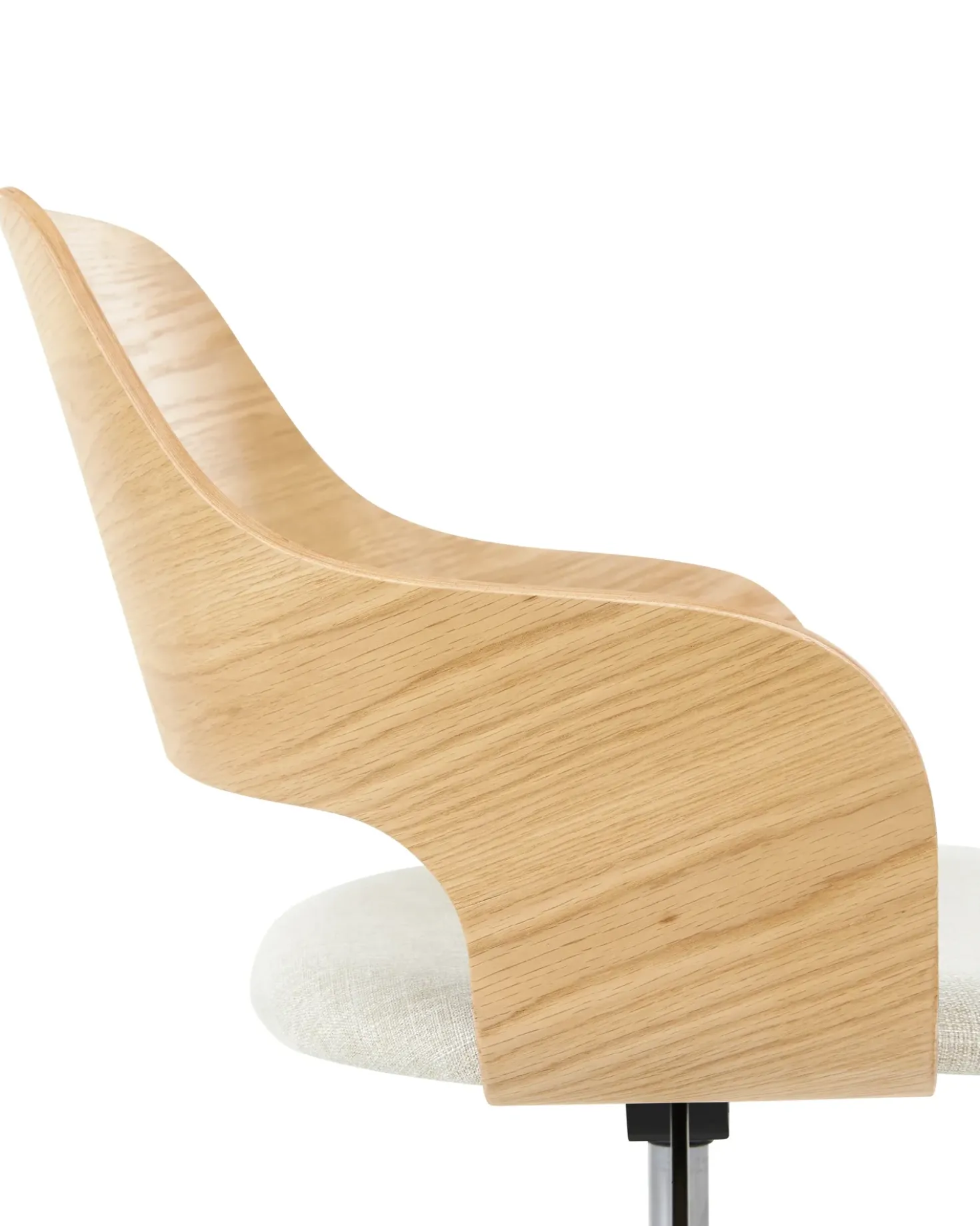 Sedia da scrivania NOVATO Lino sintetico Beige chiaro