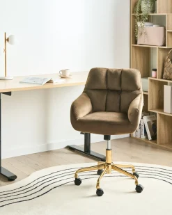 Sedia da scrivania PALMDALE Velluto Marrone
