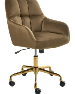 Sedia da scrivania PALMDALE Velluto Marrone