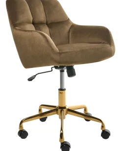 Sedia da scrivania PALMDALE Velluto Marrone