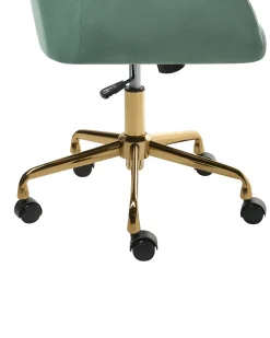 Sedia da scrivania PALMDALE Velluto Verde scuro