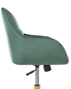 Sedia da scrivania PALMDALE Velluto Verde scuro