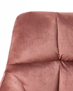 Sedia da scrivania PALMDALE Velluto Rosa
