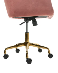 Sedia da scrivania PALMDALE Velluto Rosa