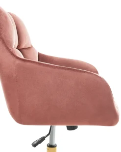 Sedia da scrivania PALMDALE Velluto Rosa
