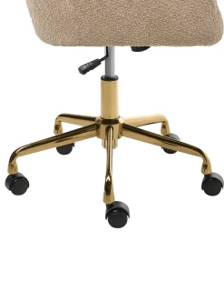 Sedia da scrivania PALMDALE Bouclé Marrone chiaro
