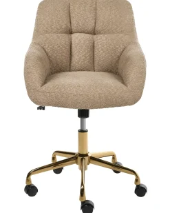 Sedia da scrivania PALMDALE Bouclé Marrone chiaro