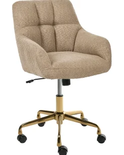Sedia da scrivania PALMDALE Bouclé Marrone chiaro