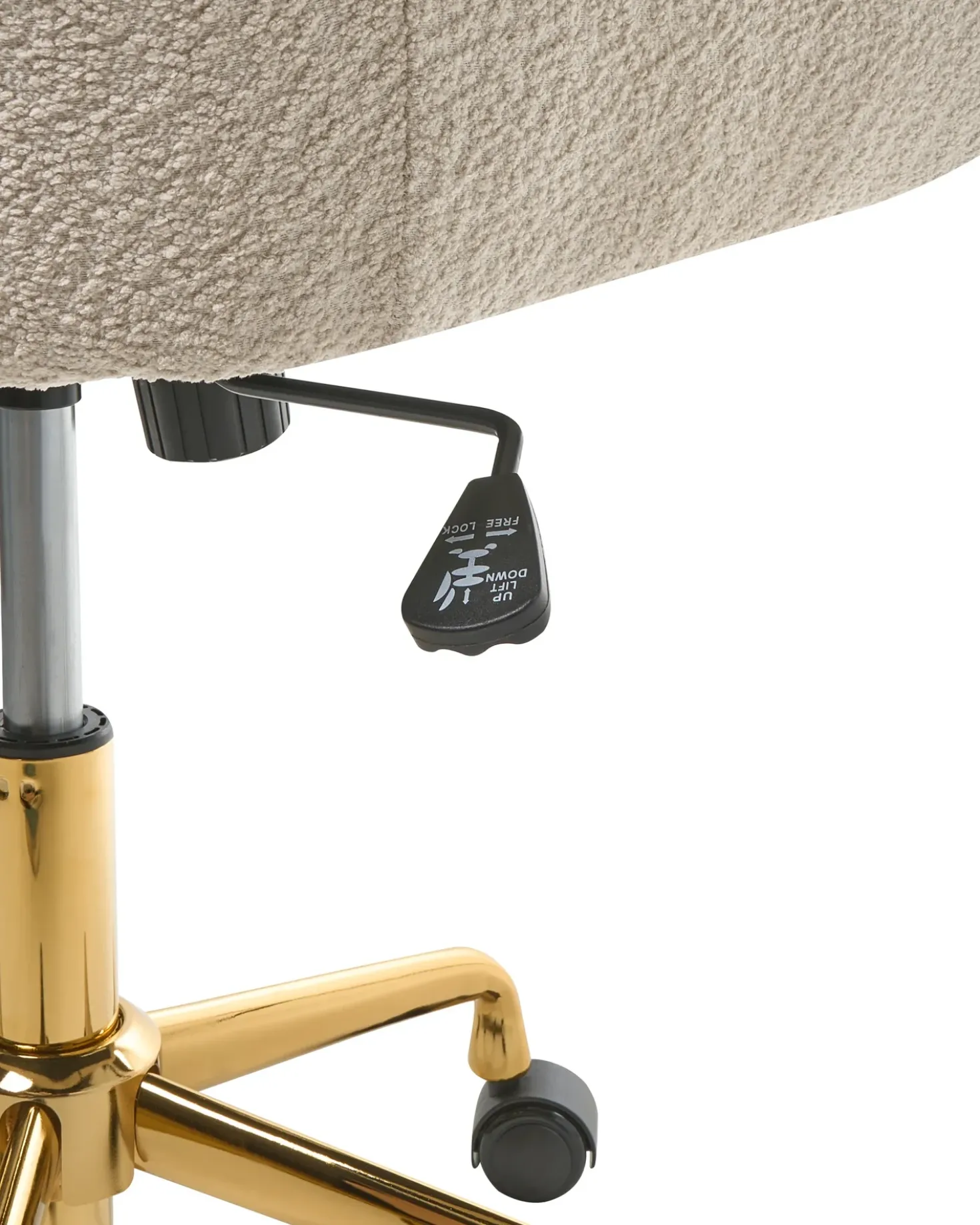Sedia da scrivania PALMDALE Bouclé Beige chiaro